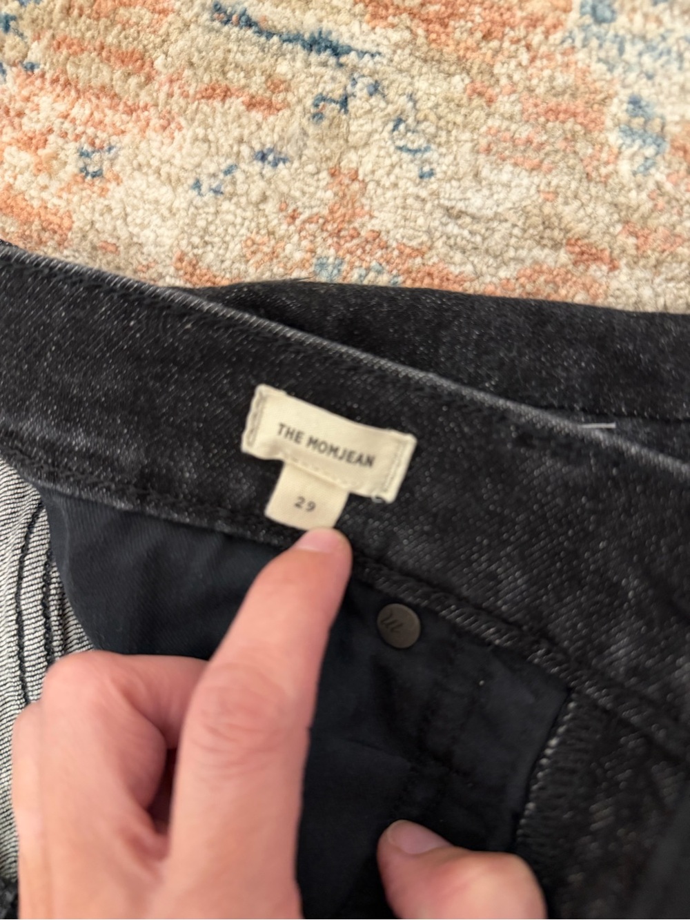 Madewell The Momjean in Black - Picture 6 of 9